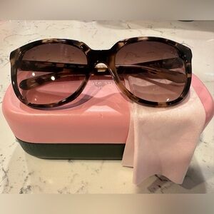 Kate Spade New York Brown Tortoise Cat Eye Bayleigh Sunglasses Hello Sunshine